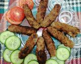 A picture of step 7 of Seekh kabab in pan😉😋.
