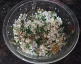 A picture of step 2 of Stuffed aalo bonda in appe pan.