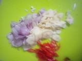 Oseng kacang panjang, tahu, tempe