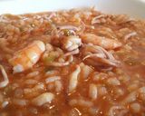 A picture of step 8 of Creamy Rice with Baby Squid and Shrimp.