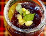 Hình bước làm 4 của món Panna cotta (dứa, cốt dừa, mứt mâm xôi)