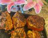 Hình bước làm 2 của món Stuffed bell peppers with ground beef rice(Ớt chuông nhồi cơm thịt bò xay)