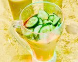 A picture of step 2 of Indian version of Moscow mango mule mocktail.