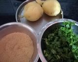 A picture of step 1 of Palak soya bean Cutlet,.