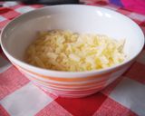 A picture of step 2 of Baked potatoes KumpirTurkish style.