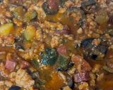 Foto del paso 6 de la receta: Salsa Boloñesa con calabacín, jamón serrano y aceitunas negras !!!!