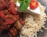 A picture of step 3 of Veggie chilli con carne.