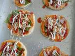 Pizza mini langkah memasak 4 foto