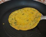 A picture of step 4 of Protein Rich Besan chilla with Paneer stuffing.