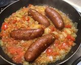 Une image de l'étape 10 de Diots du Jura fumés à la compotée de tomates, ail, oignon et origan.