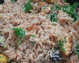 A picture of step 9 of Tomato Paneer Biryani.