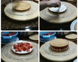 Foto del paso 2 de la receta Tarta de nata y fresas estilo Naked cake
