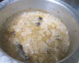 A picture of step 4 of Mutton yakhni polaw potato green piece.