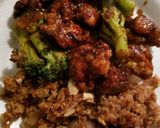 A picture of step 9 of General tso's chicken and fried rice.