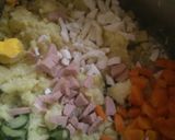 A picture of step 7 of Japanese potato salad a.k.a japanese mukimo.