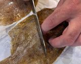 A picture of step 1 of Pan-seared butter soy sauce Lemon sole fish🐟.