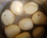A picture of step 1 of Kashmiri Aloo Dum.