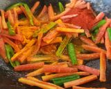 A picture of step 4 of Red Carrot Green Chilli Pickle - 10 minutes Instant Pickle.