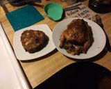 A picture of step 13 of Rock Cornish Game Hen stuffed and glazed.