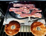 A picture of step 1 of My Smoked Streaky Bacon Bagel With Cheese 🥰.