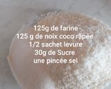 Une image de l'étape 1 de Gâteau à la noix coco.