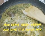 A picture of step 6 of Malai methi matar.
