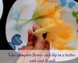 A picture of step 5 of Pumpkin Flower and leaves Fritters.