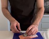 A picture of step 1 of Salmon Burgers.