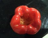 A picture of step 2 of Dhokla Stuffed red capsicum.