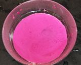 A picture of step 3 of Beetroot Carrot and Mint layer pudding.
