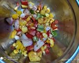 A picture of step 2 of Cheese burst pizza kadai baked.