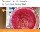 A picture of step 2 of Beetroot, carrot, strawberries and grapes smoothie.
