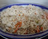 A picture of step 3 of Vegetable Chinese fried rice.