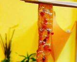 Hình bước làm 3 của món Mứt xoài vị bưởi đỏ siêu mỏng