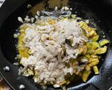 A picture of step 2 of Begun’r Ghonto / Eggplant Ghonto for lunch in Thakurbari style.