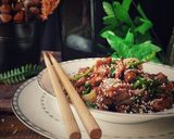 A picture of step 9 of Mangolian Beef.