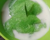Foto langkah ke 4 dari resep Bubur singkong pandan kuah santan.