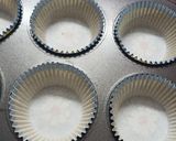 A picture of step 6 of Beetroot red velvet cup cakes.