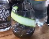 A picture of step 6 of Gin with blueberry & cucumber syrup cocktail.