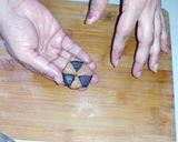 A picture of step 4 of Biscuit peda.