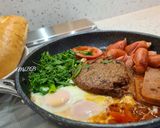 Hình bước làm 1 của món Bánh mì chảo 🍳🥖