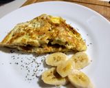 Foto del paso 5 de la receta: Omelet con plátano fruta y queso mozzarella