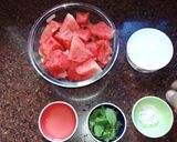 A picture of step 1 of Watermelon juice.
