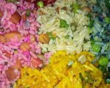 A picture of step 5 of Colorful fried rice.