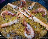 Foto del paso 5 de la receta: Arroz cristalino con setas, espárragos, gambas rojas y escamarlanes