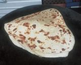 A picture of step 3 of Carrom Seeds Paratha with black chana chaat.