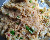 A picture of step 1 of Spicy schezwan triangular (from leftover rice).