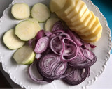 Foto del paso 2 de la receta: Rape con verduras al vapor y gambas marinadas en naranja 🍊