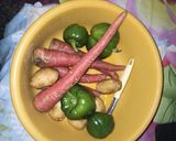 A picture of step 1 of Dry Mixed Vegetable.