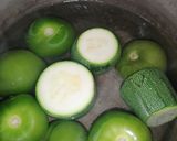 A picture of step 1 of Fake Guacamole.